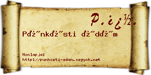 Pünkösti Ádám névjegykártya