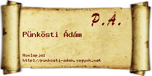 Pünkösti Ádám névjegykártya